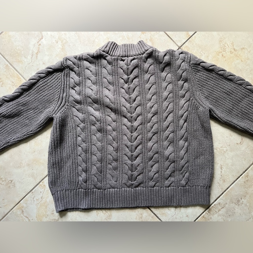 ‼️NWOT: Pact Organic Cable Knit Grey Sweater - XL - Picture 3 of 5